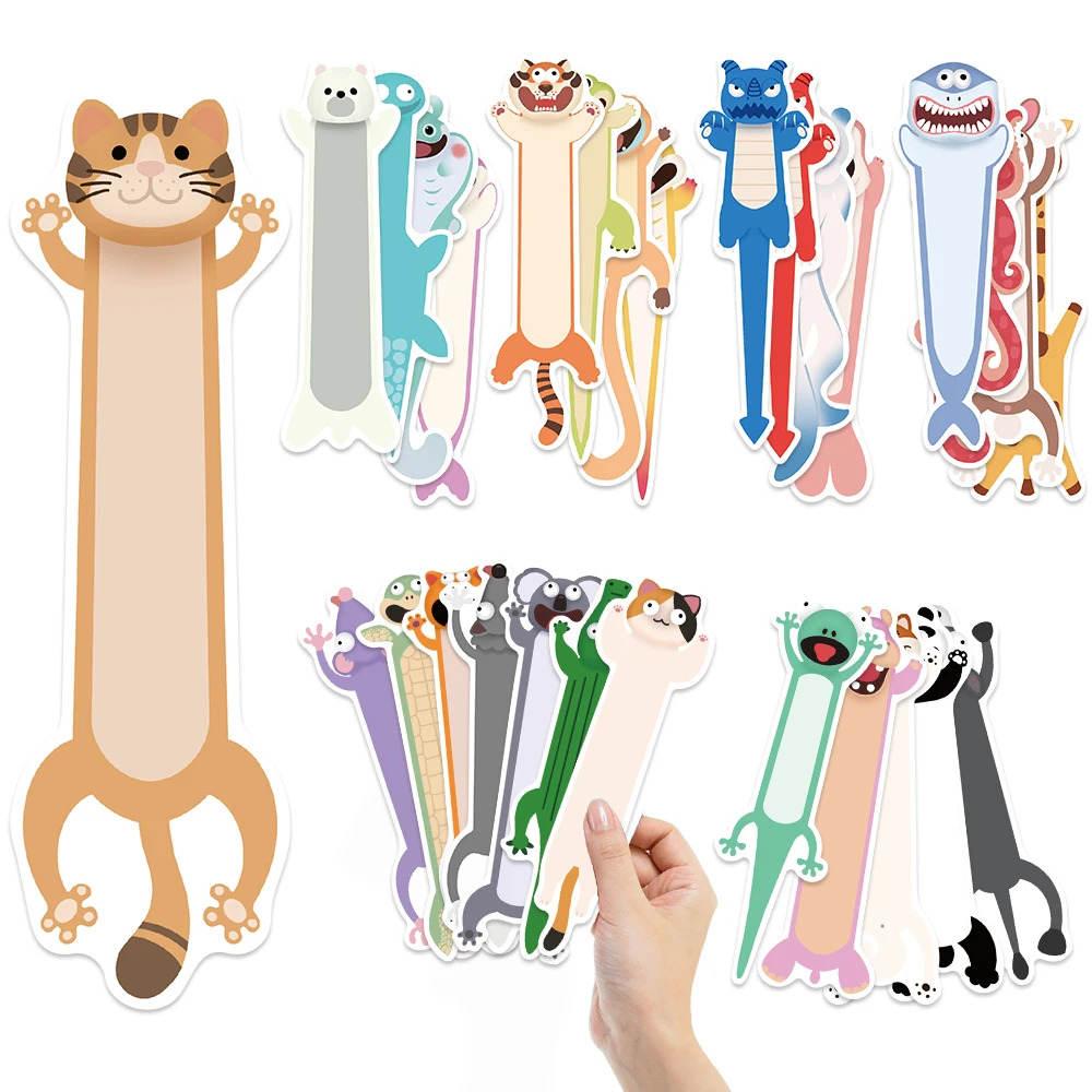 Set 30 Marcador de Página Dibujos Animales Divertidos Niños 3