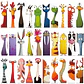Set 30 Marcador de Página Animales Divertidos Coloridos - Miniatura 1