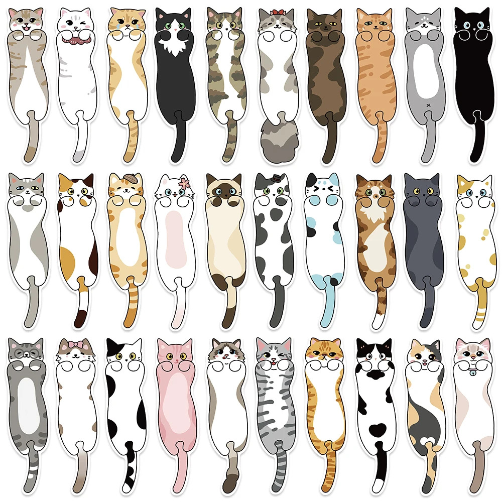 Set 30 Marcador de Página Gatitos Dibujos Animados Gatos 1