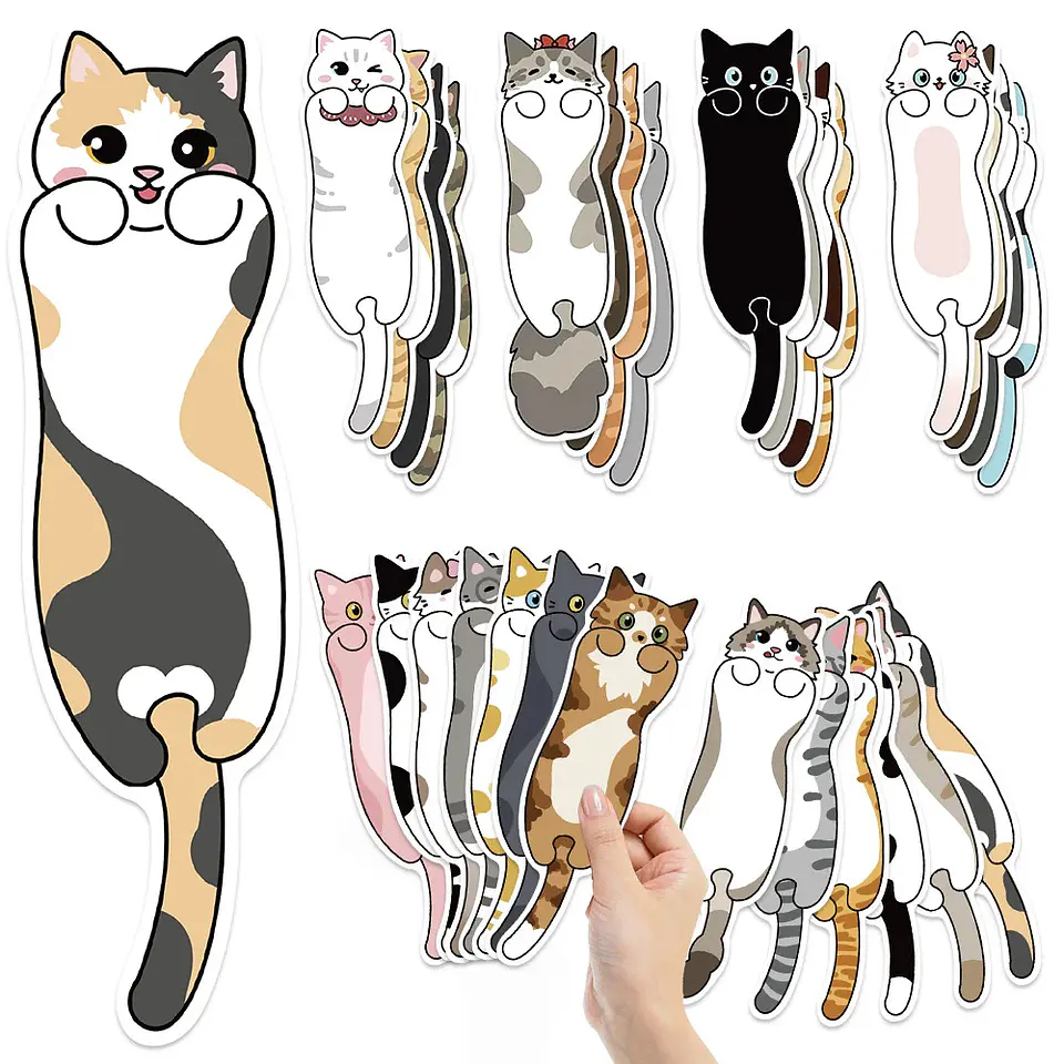 Set 30 Marcador de Página Gatitos Dibujos Animados Gatos 2