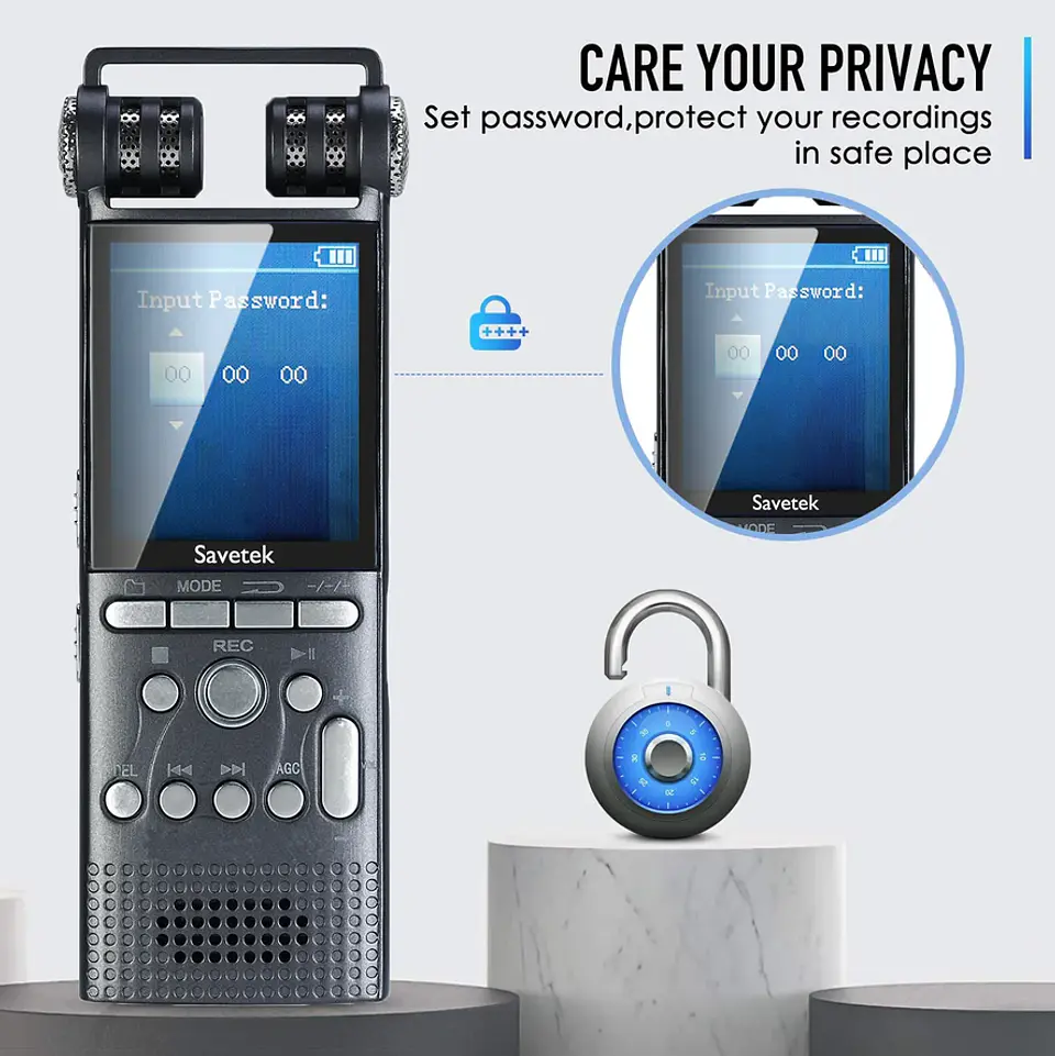 Grabadora Digital Profesional Savetek GS-R06 8gb Cancelación Ruido 6