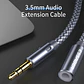 Cable Auxiliar Essager 3.5mm 5m Extensión Estéreo Gris - Miniatura 6