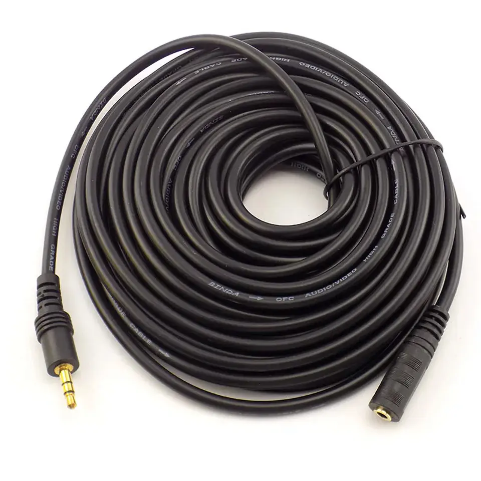 Cable Extension 5 metros Audifonos 3.5mm Macho a Hembra 2