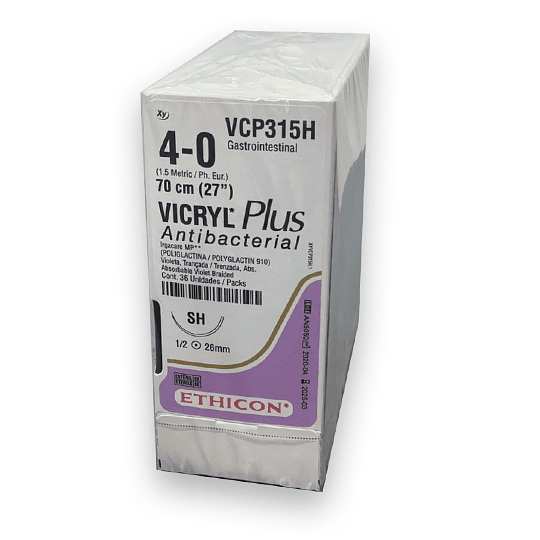 Vicryl™ Plus (sutura absorbible antibacteriana recubierta)