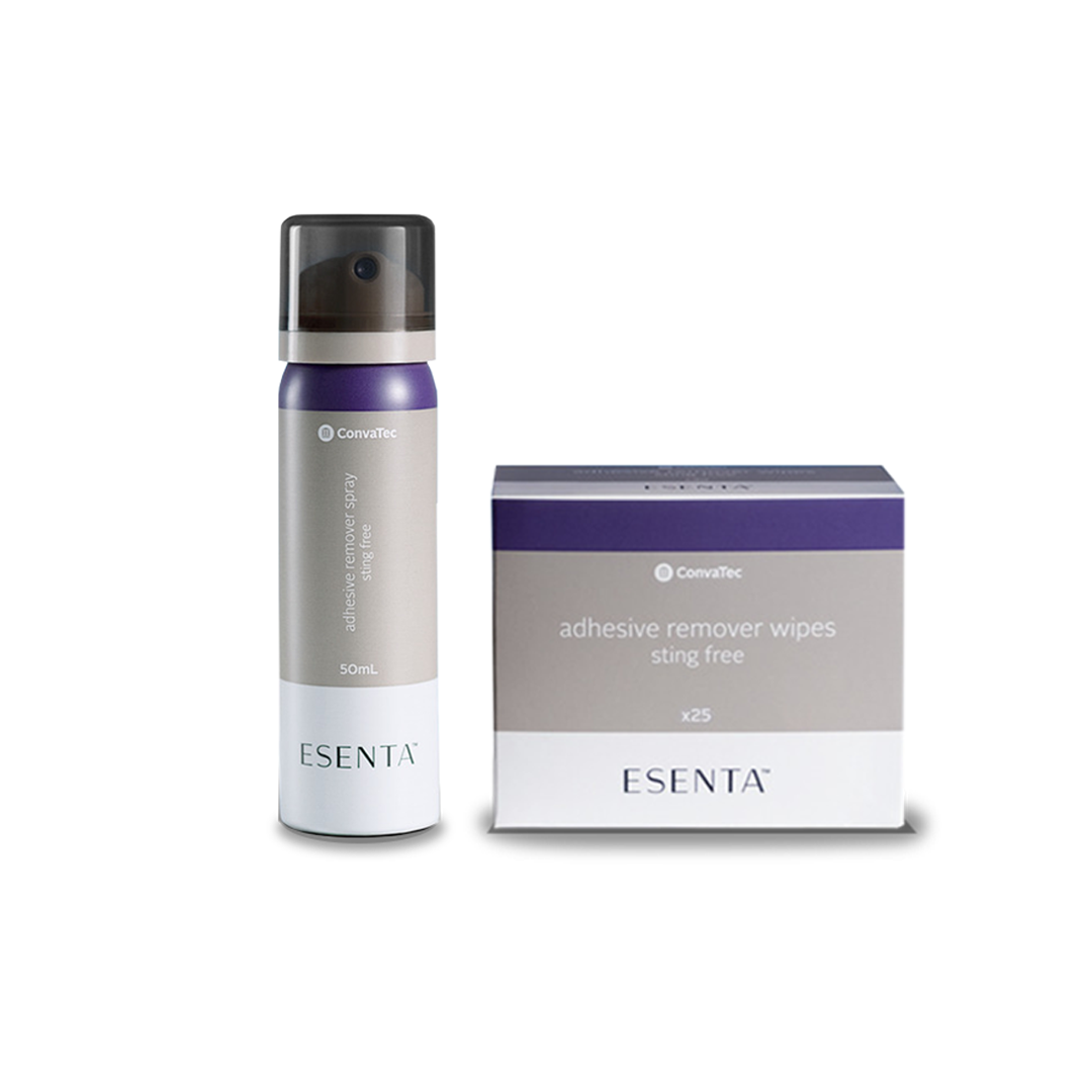 Esenta™ Spray y Toallitas removedoras de adhesivos