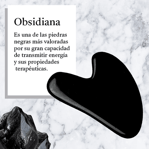 Piedra Gua Sha Obsidiana