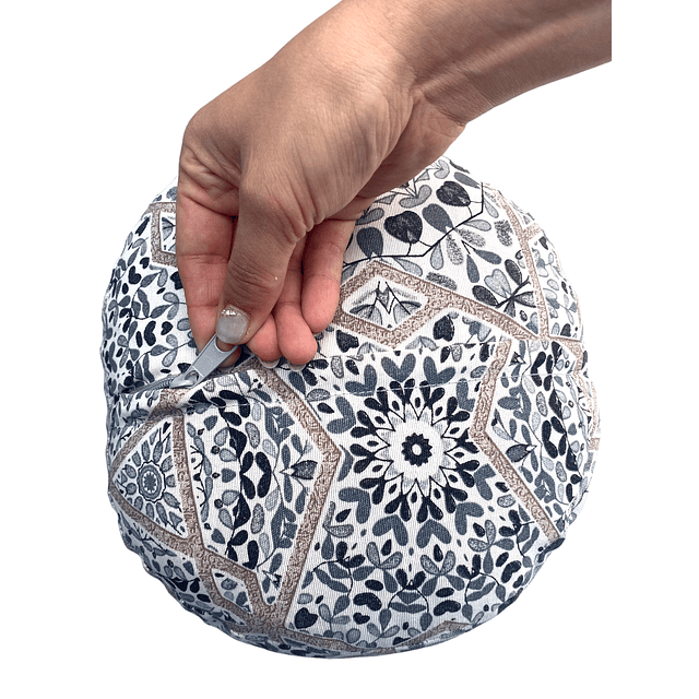 Bolster Mandala gris funda desmontable 