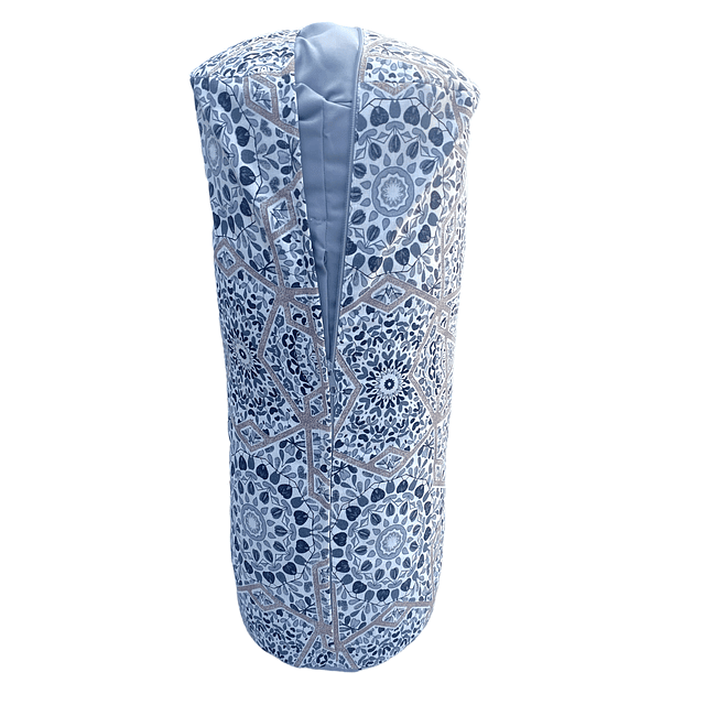 Bolster Mandala gris funda desmontable 