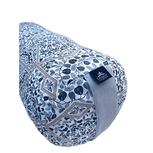 Bolster Mandala gris funda desmontable 