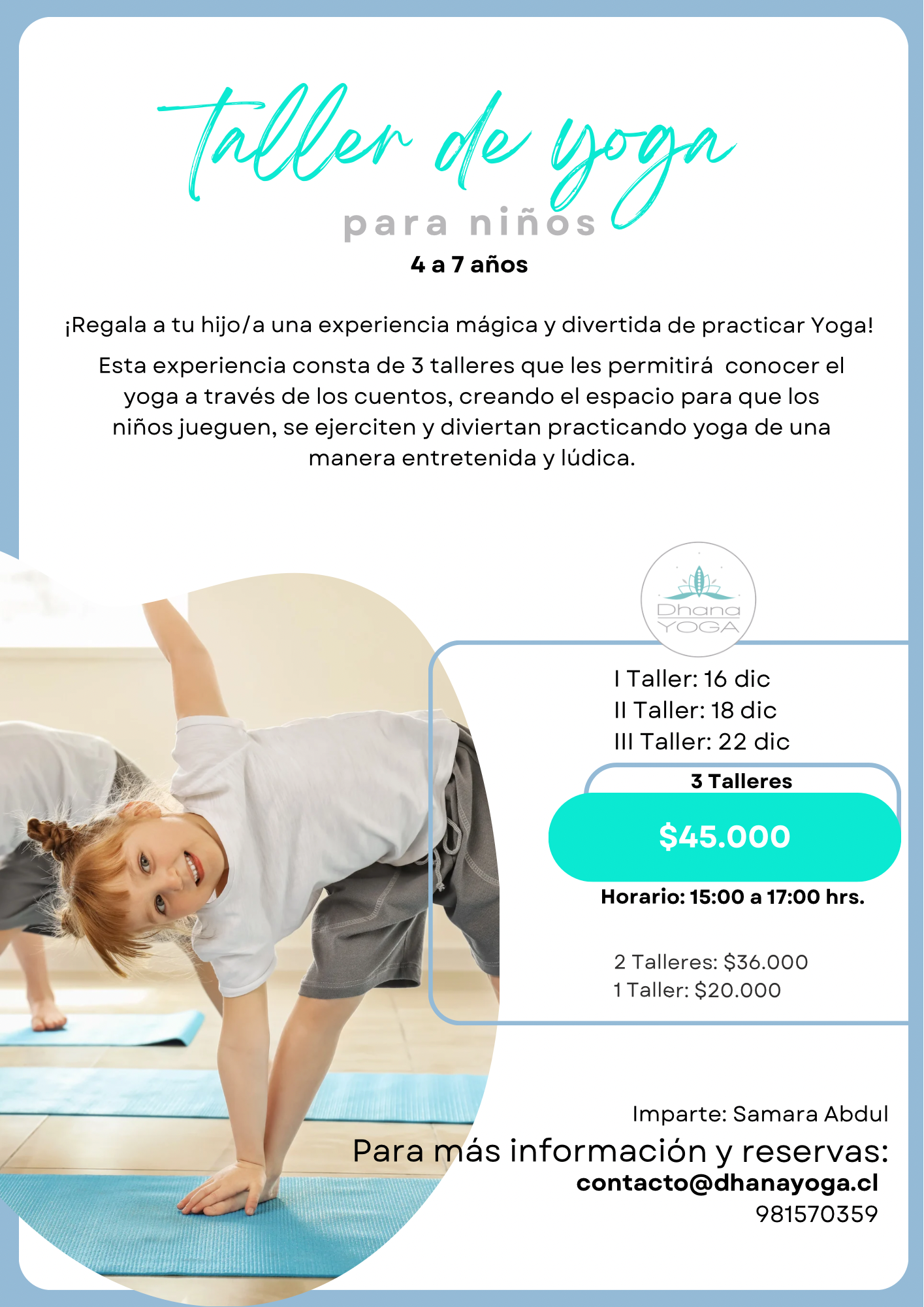 Talleres de yoga infantil