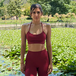NUEVO Crop Top Lotus cherry