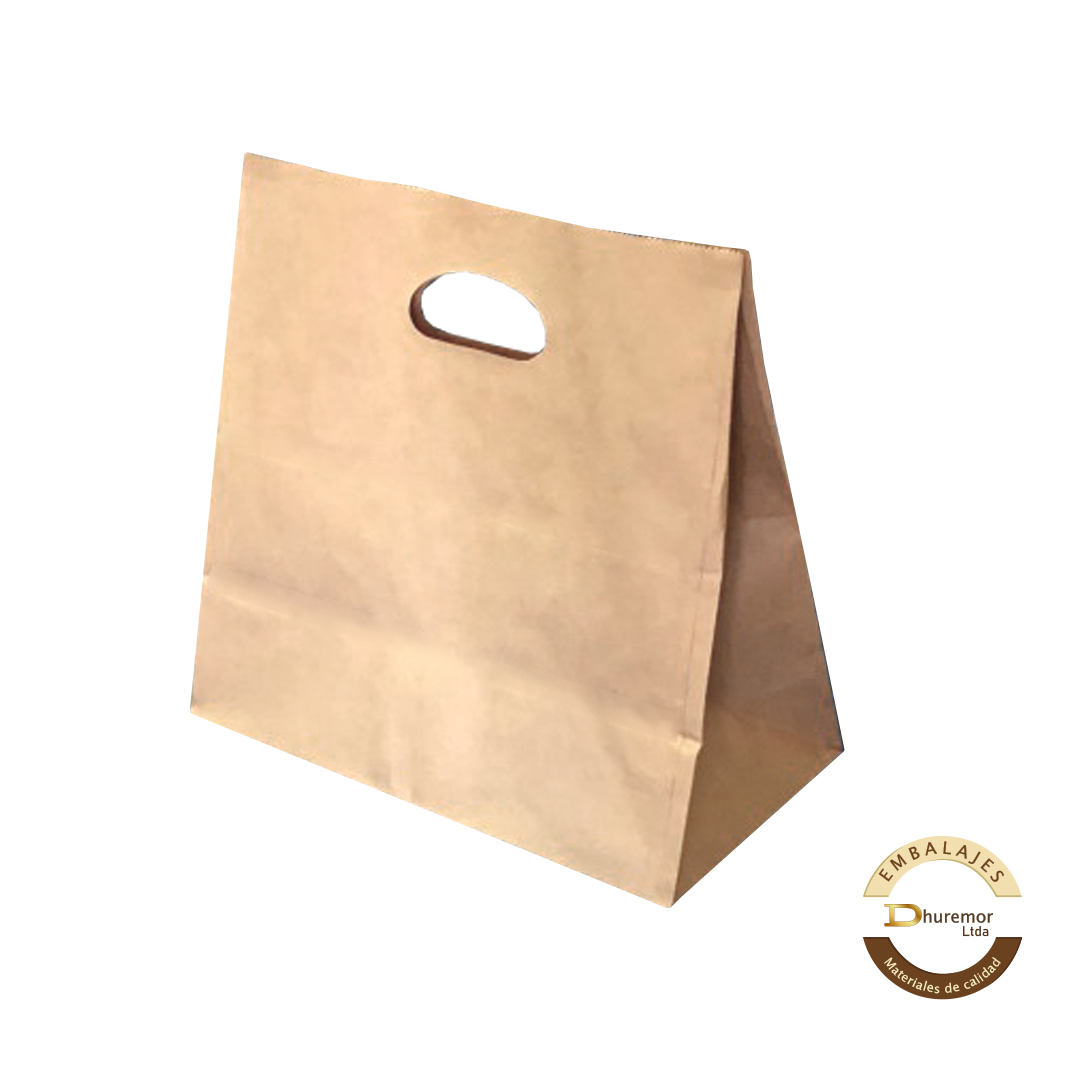 Bolsa Kraft De Gaune Asa Negro 25 Unidades
