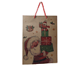 PACK 12 BOLSA KRAFT NAVIDAD 23x8,5x32cm 