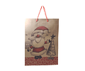 PACK 12 BOLSA KRAFT NAVIDAD 23x8,5x32cm 