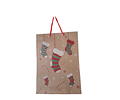 PACK 12 BOLSA KRAFT NAVIDAD 23x8,5x32cm 