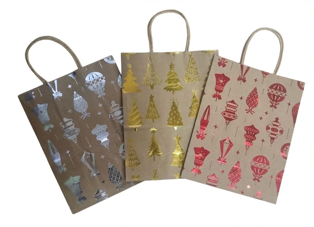 BOLSAS NAVIDEÑAS DE TNT 12 UNIDADES