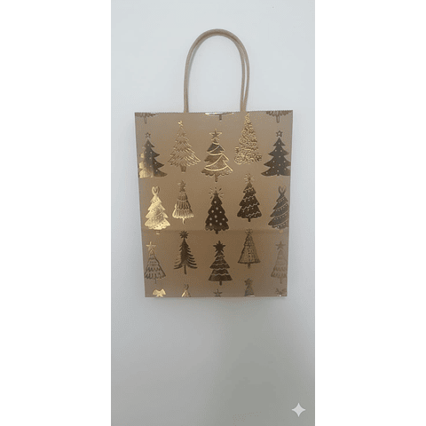 BOLSAS KRAFT NAVIDEÑAS 21*11*27 - 12 UNIDADES
