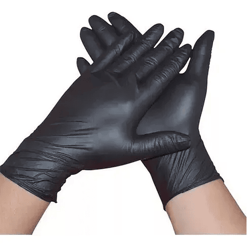 GUANTES OMICAAN  NITRILO NEGRO 100 UND