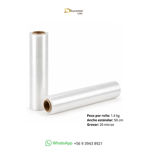 Rollo de Stretch Film Transparente 1,4 Kg (para paletizar)