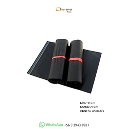 BOLSAS COURIER NEGRA 20*30 X 50 UND