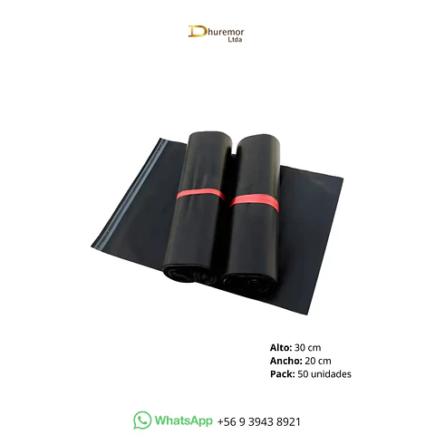 BOLSAS COURIER NEGRA 40*30 X 50 UND