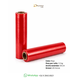 Rollo Film Stretch Rojo 20 Micras 1.5 kg