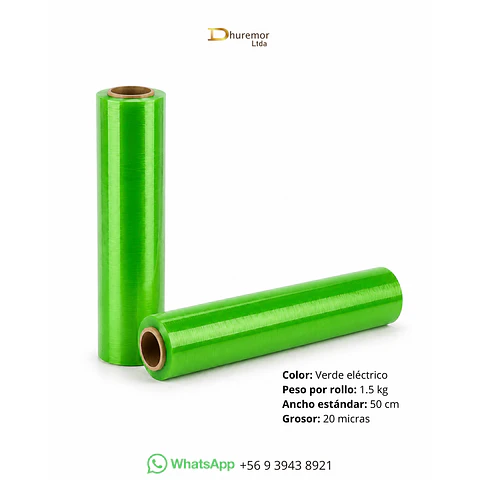 Rollo Film Stretch Transparente 20 Micras 1.5 kg 