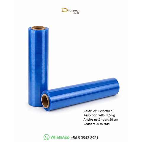 Rollo Film Stretch Azul 20 Micras 1.5 kg