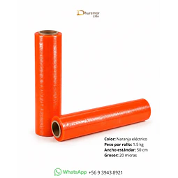 Rollo Film Stretch Naranjo 20 Micras 1.5 kg 