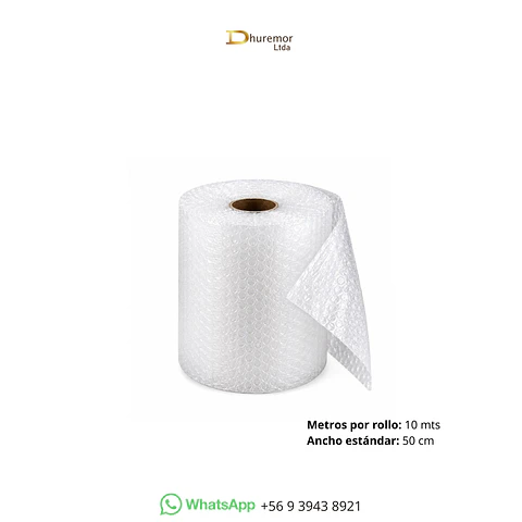 Rollo de Plástico Burbuja 1/2m x 10m