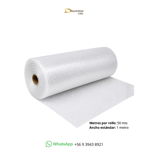 Rollo de Plástico Burbuja 1m x 50m