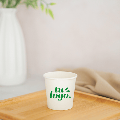 Vaso de Café 04 oz - Polipapel +  Logo (1 Color + 1 Cara)