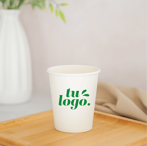 Vaso de Café 08 oz - Polipapel +  Logo (1 Color + 1 Cara)