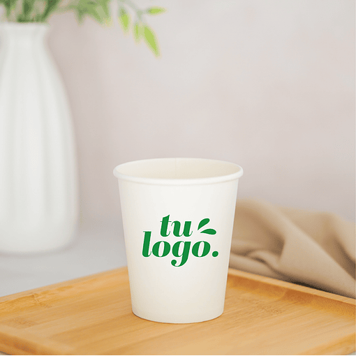 Vaso de Café 08 oz - Polipapel +  Logo (1 Color + 1 Cara)