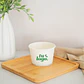 Pote Blanco 08 oz - Compostable + Logo (1 color, 1 cara) - Miniatura 1