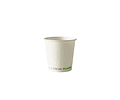 Vaso de Café Blanco 06 oz - Compostable + Logo (1 Color y 1 Cara)
