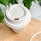 Tapa Blanca Vaso de Café 12/16 oz - Compostable (Bagazo) 3