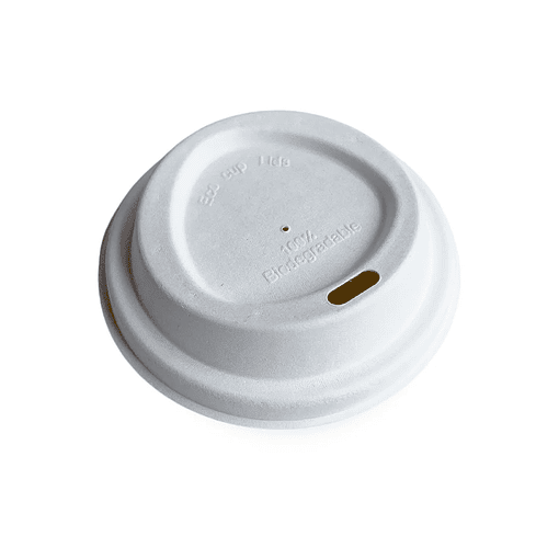 Tapa Blanca Vaso de Café 8 oz - Compostable (Bagazo)