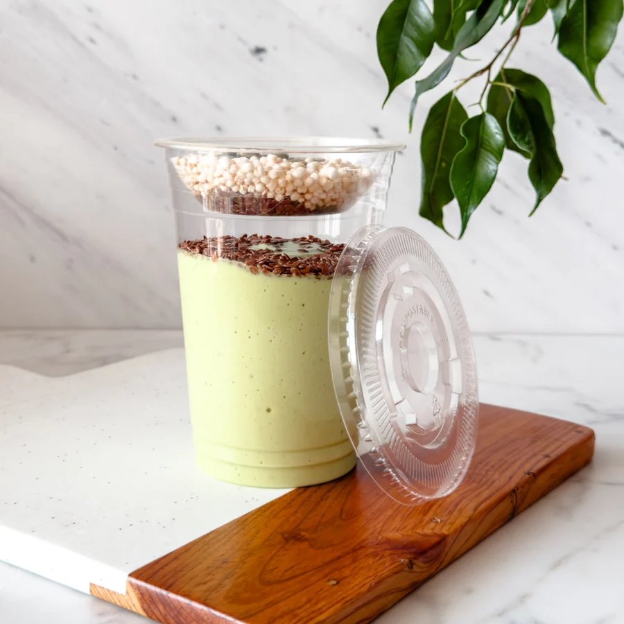 Tapa Vasos Transparentes Plana 12/16 oz - Compostable (PLA) 3