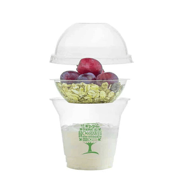 Inserto 3 oz Vasos Transparentes 12/16/20 oz - Compostable (PLA) 3