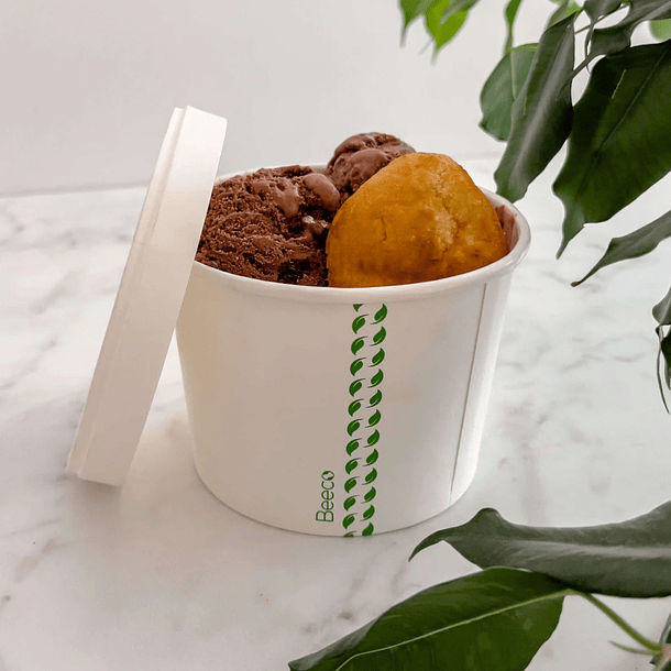 Tapa Blanca para Pote 16 oz - Compostable 3