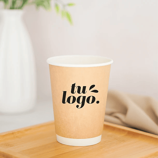 Vaso de Café Doble Pared 16 oz - Polipapel +  Logo (1 Color + 1 Cara)