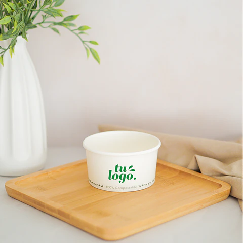 Pote 6 oz - Polipapel + Logo (1 color y 1 cara)