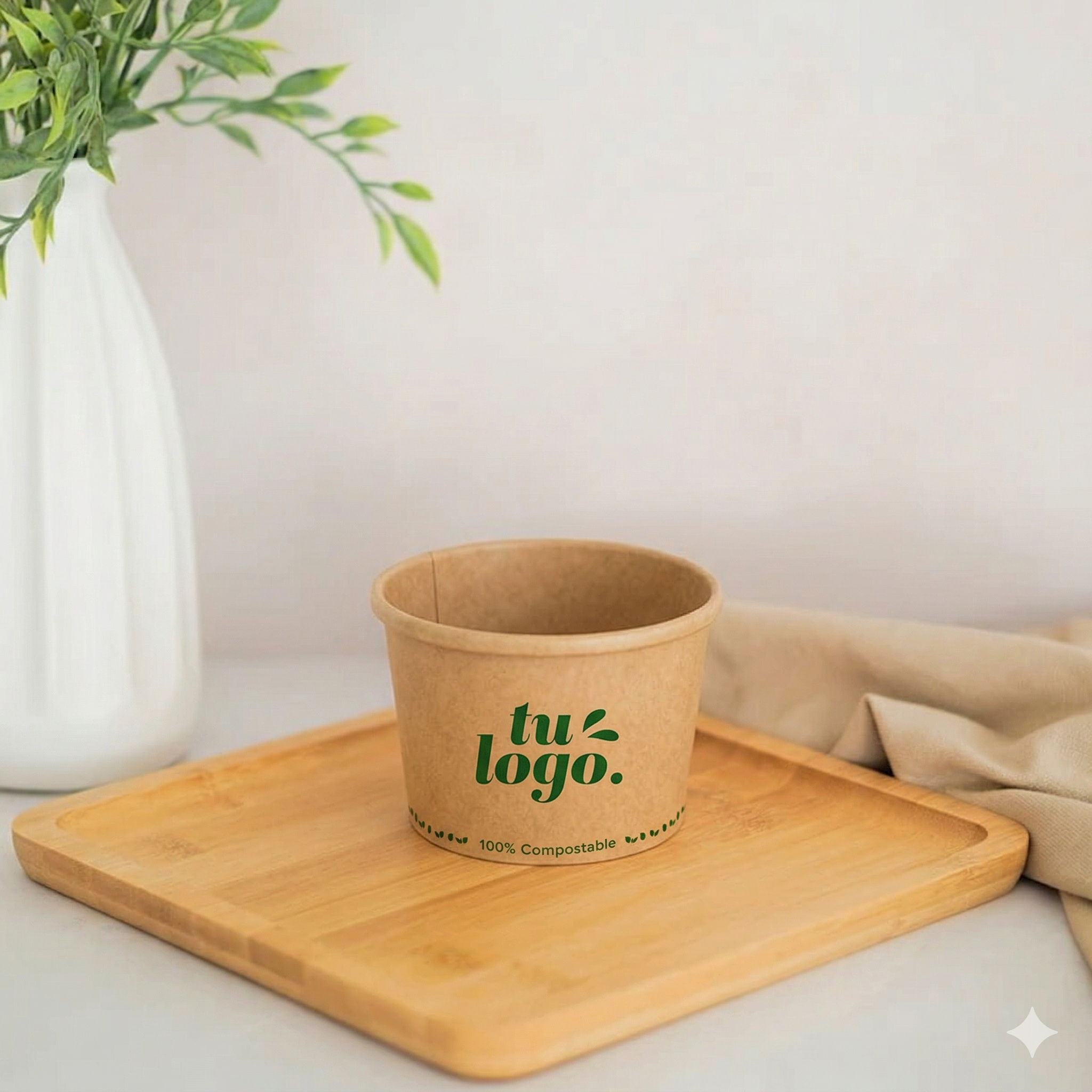 Pote 8 oz - Polipapel + Logo (1 color, 1 cara) 2