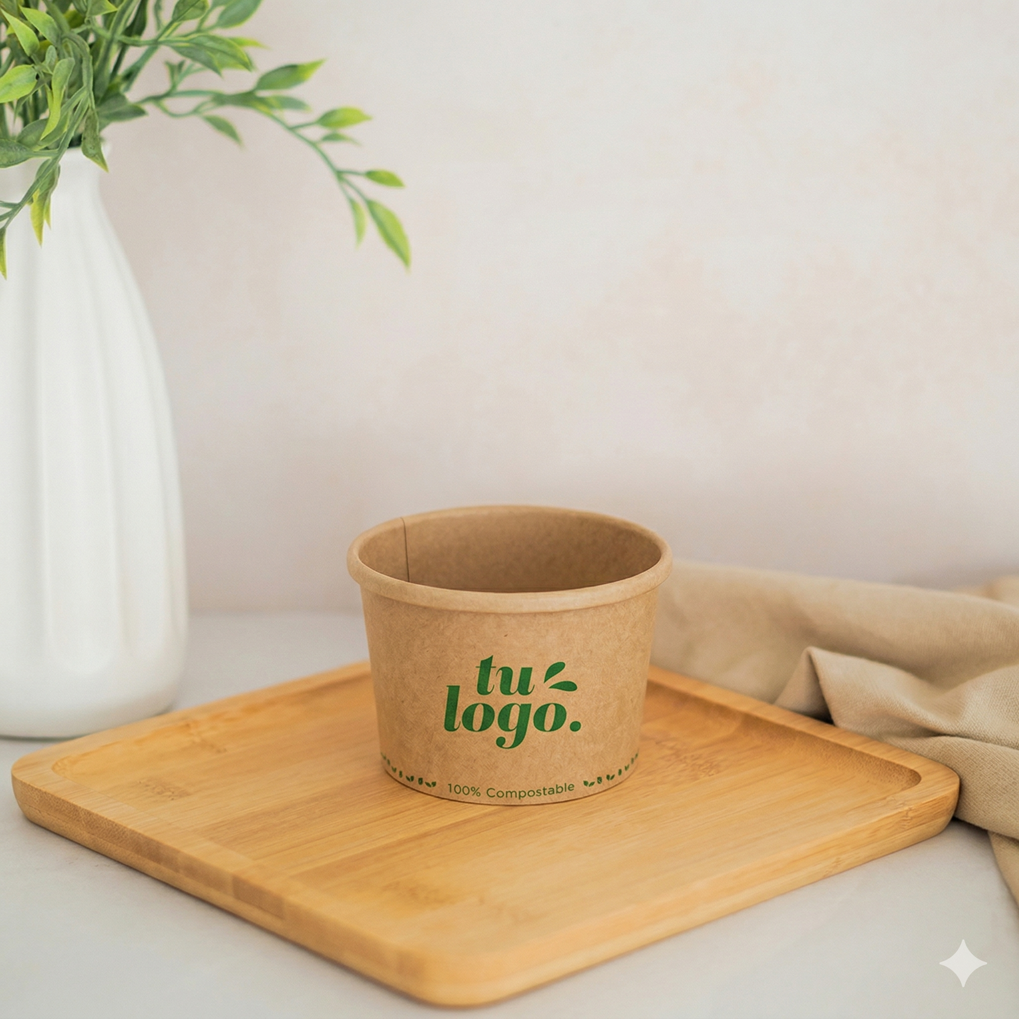 Pote 12 oz - Polipapel + Logo (1 color, 1 cara) 1