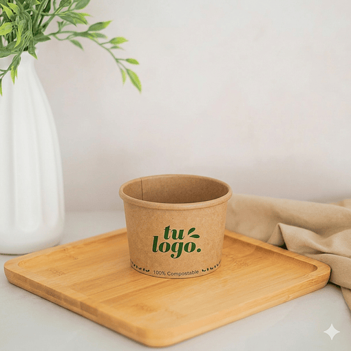 Pote 16 oz - Polipapel + Logo (1 color y 1 cara)