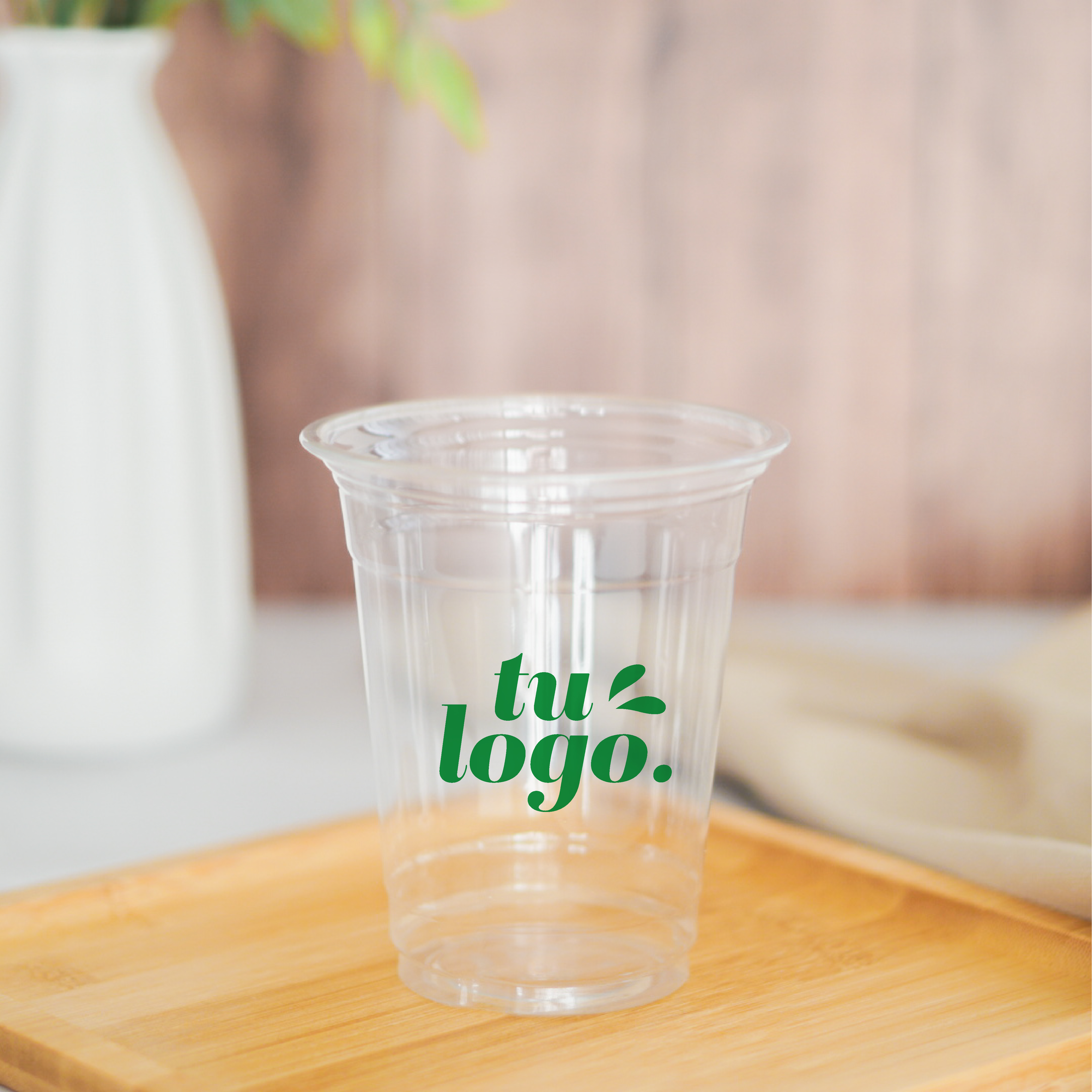 Vaso Transparente 9 oz - PET + Logo (1 COLOR, 1 CARA) 1