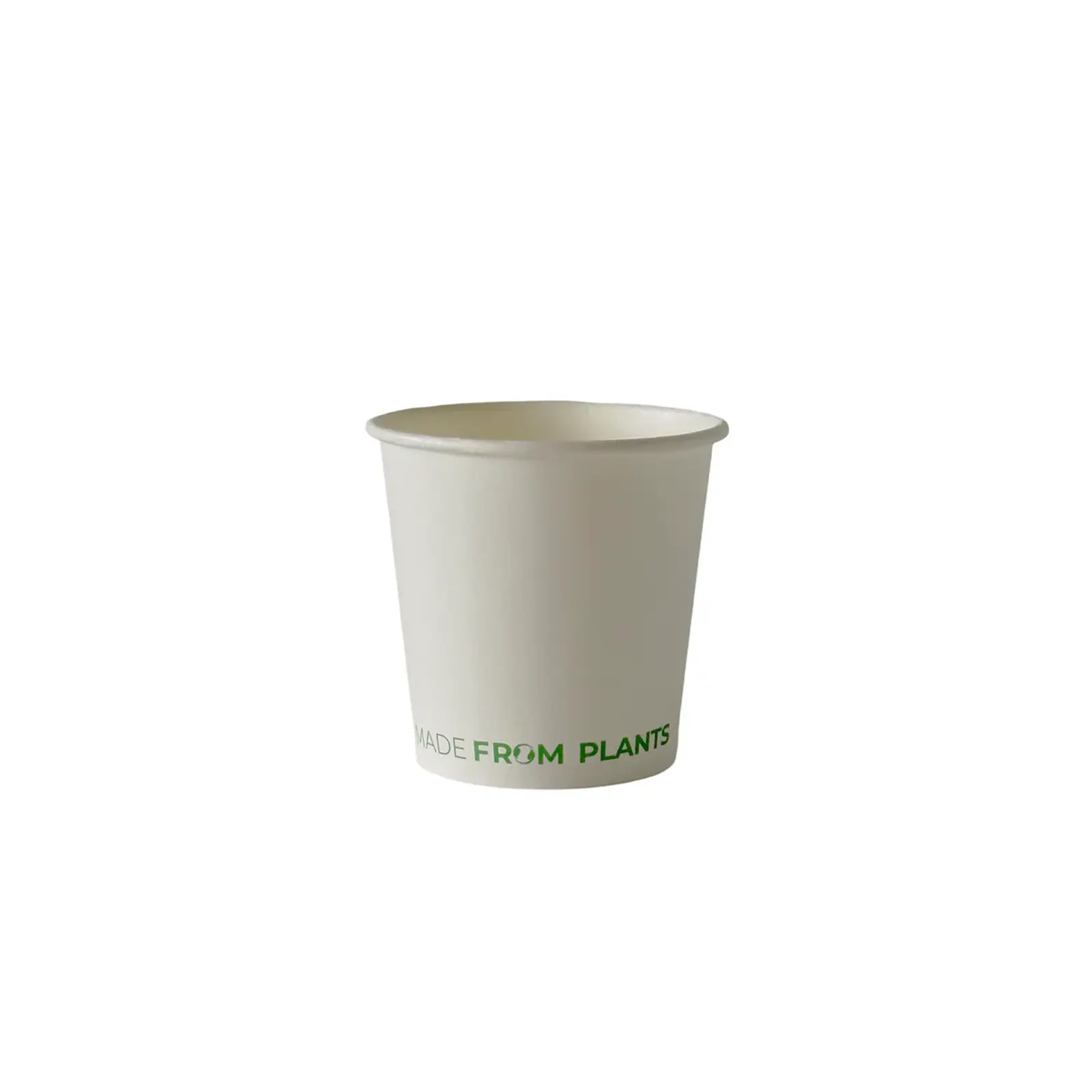 Vaso de Café Blanco 04 oz - Compostable + Logo (1 Color y 1 Cara) 2