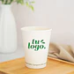 Vaso de Café Blanco 12 oz - Compostable + Logo (1 Color, 1 Cara) - Miniatura 1