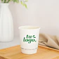 Vaso de Café Blanco Doble Pared 08 oz - Compostable + Logo (1 Color, 1 Cara) - Miniatura 1